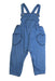 A Blue Long Overalls from Jacadi in size 12-18M for girl. (Front View)