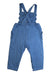 A Blue Long Overalls from Jacadi in size 12-18M for girl. (Back View)