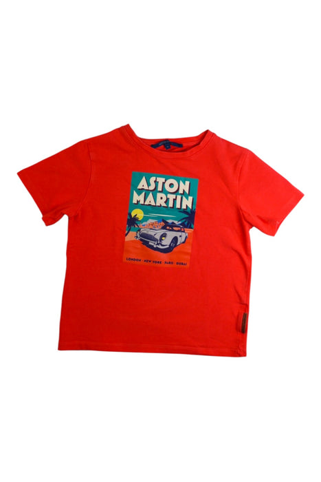 A Red Short Sleeve T Shirts from Aston Martin in size 4T for boy. (Front View)