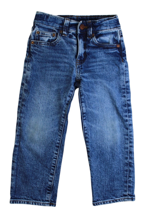 A Blue Casual Pants from Crewcuts in size 4T for girl. (Front View)