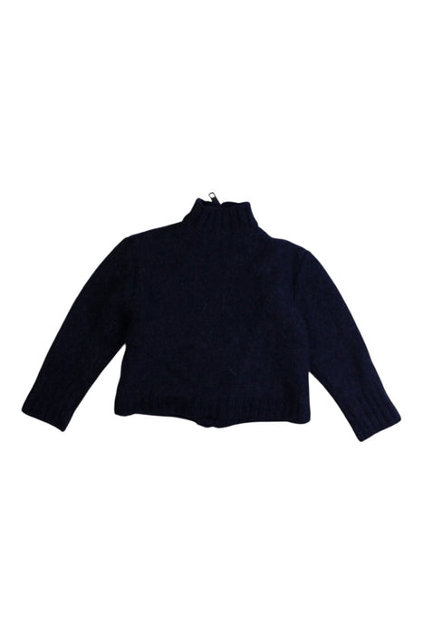 A Navy Zippered Sweatshirts from Bonpoint in size 6-12M for boy. (Back View)