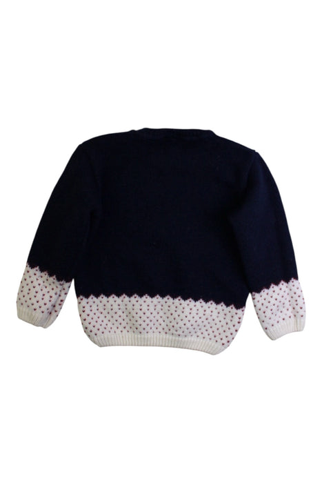 A Navy Knit Sweaters from Paz Rodriguez in size 3T for girl. (Back View)