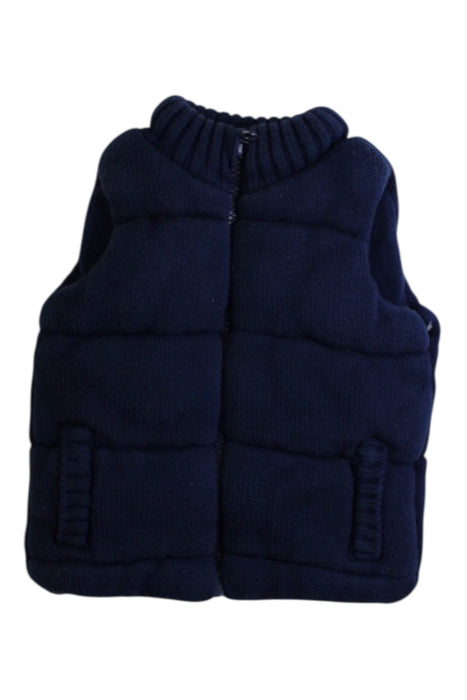 A Navy Outerwear Vests from Seed in size 6-12M for boy. (Front View)