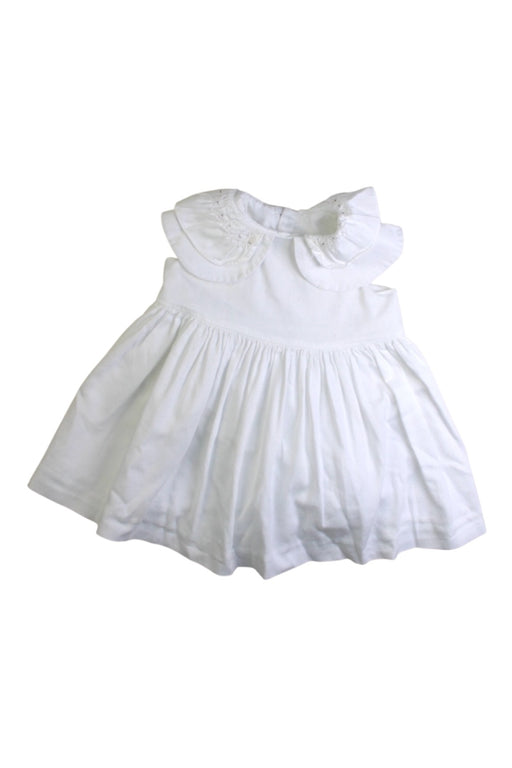 A White Sleeveless Dresses from Jacadi in size 3-6M for girl. (Front View)