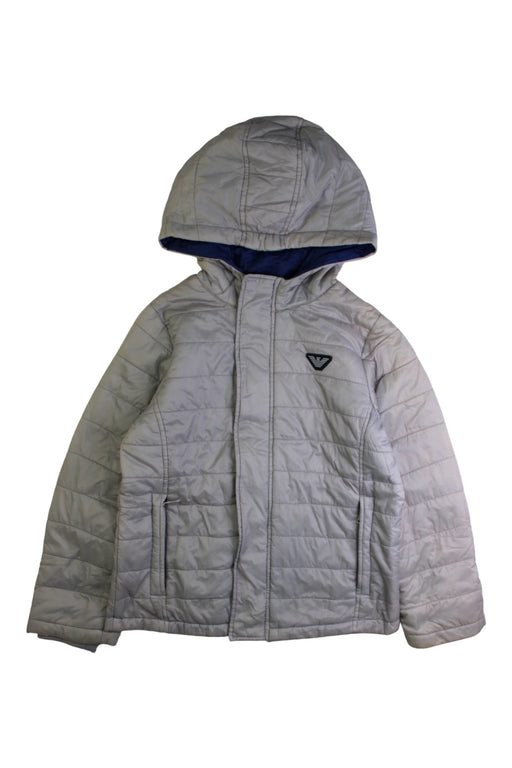 A Grey Puffer/Quilted Coats & Outerwear from Armani in size 8Y for boy. (Front View)