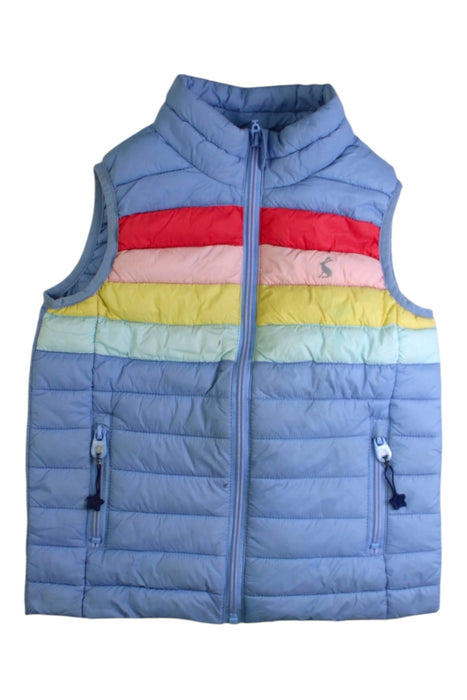 A Blue Outerwear Vests from Joules in size 6T for girl. (Front View)
