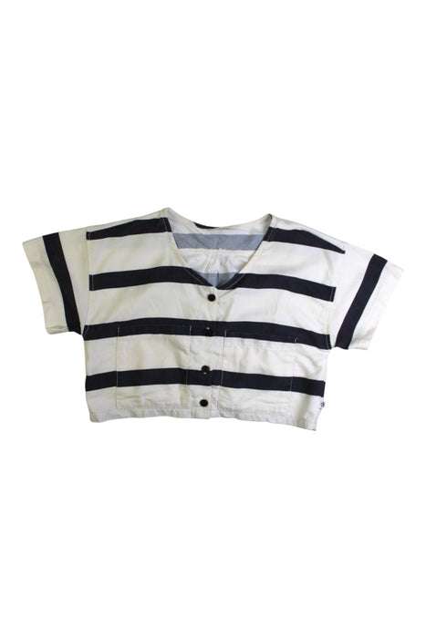 A White Short Sleeve Shirts from CARLIJNQ in size 6T for girl. (Front View)