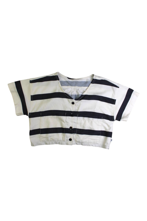 A White Short Sleeve Shirts from CARLIJNQ in size 6T for girl. (Front View)