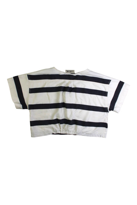 A White Short Sleeve Shirts from CARLIJNQ in size 6T for girl. (Back View)