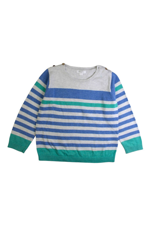 A Blue Knit Sweaters from purebaby in size 4T for boy. (Front View)