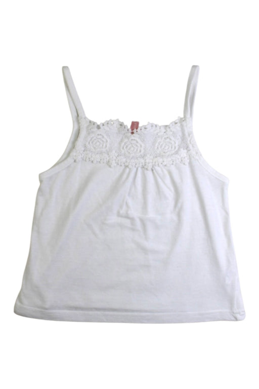 A White Sleeveless Tops from Puella Flo in size 7Y for girl. (Front View)