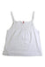 A White Sleeveless Tops from Puella Flo in size 7Y for girl. (Front View)