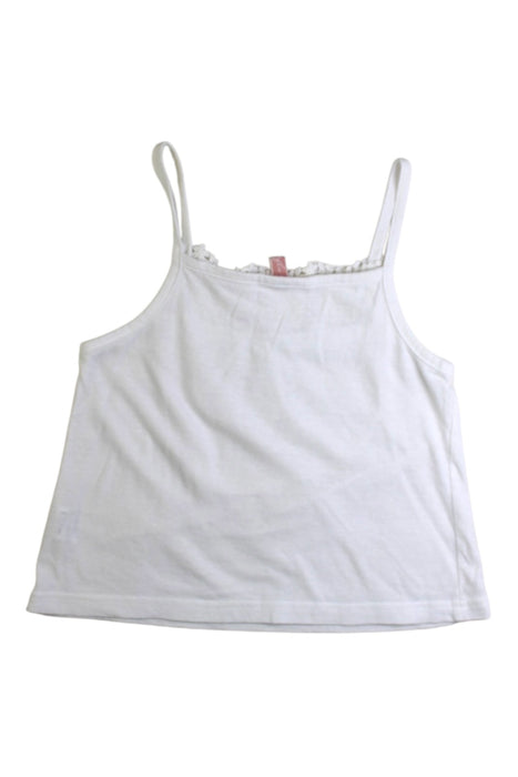 A White Sleeveless Tops from Puella Flo in size 7Y for girl. (Back View)