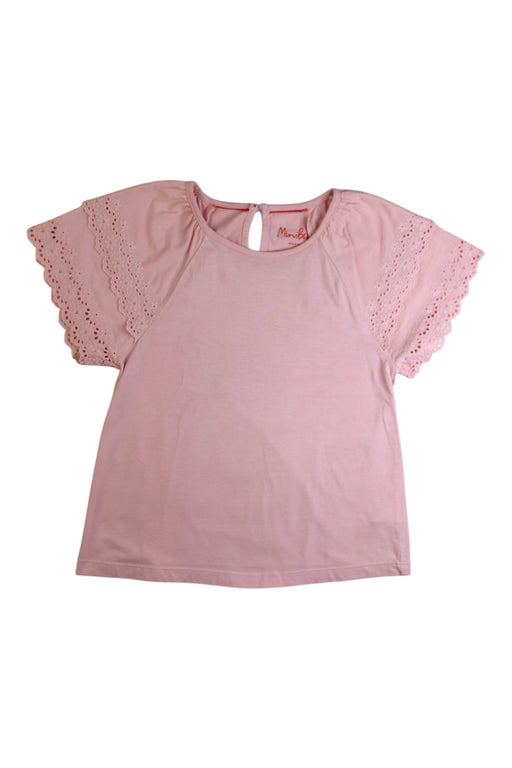 A Pink Short Sleeve Tops from Boden in size 7Y for girl. (Front View)