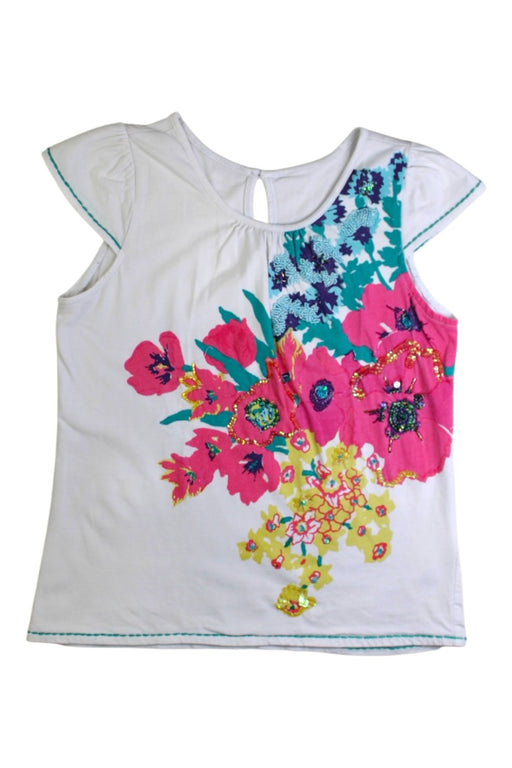 A White Sleeveless Tops from Monsoon in size 8Y for girl. (Front View)