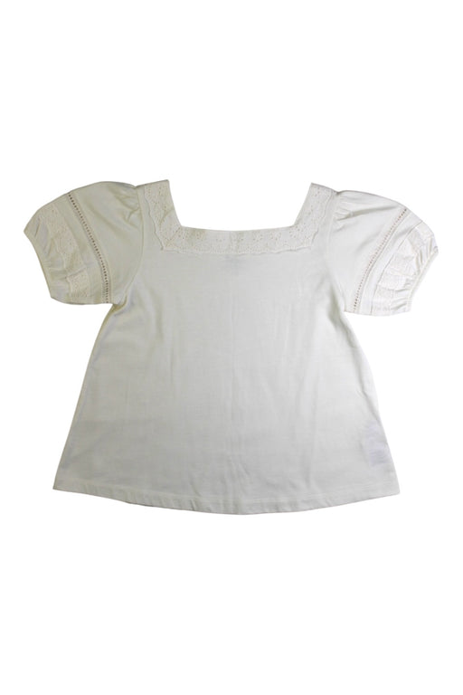 A White Short Sleeve Tops from Boden in size 7Y for girl. (Front View)