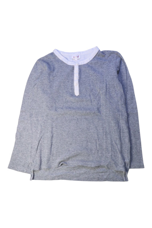 A Grey Long Sleeve Tops from Seed in size 8Y for boy. (Front View)