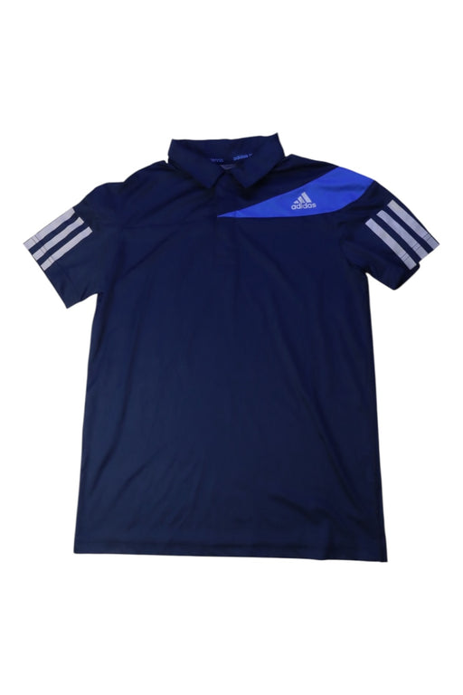 A Navy Short Sleeve Polos from Adidas in size 10Y for boy. (Front View)