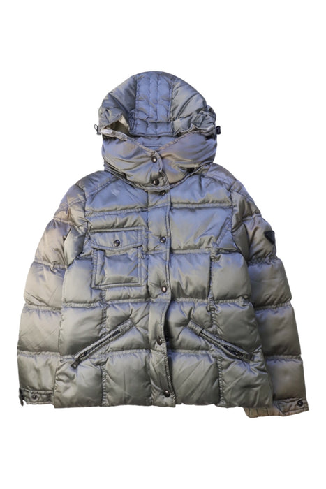 A Grey Puffer/Quilted Jackets from Prada in size 6T for neutral. (Front View)