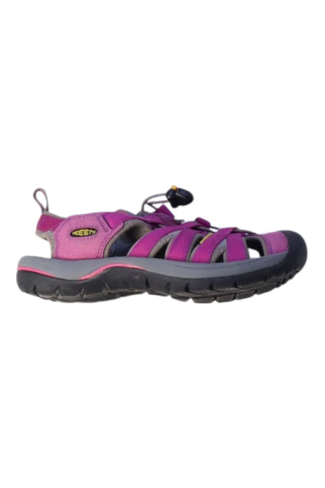 A Purple Sandals from Keen in size 12Y for girl. (Front View)