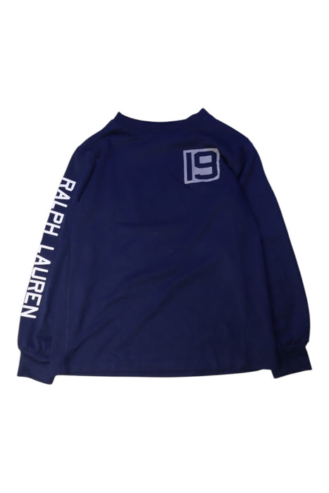 A Navy Long Sleeve T Shirts from Polo Ralph Lauren in size 5T for boy. (Front View)