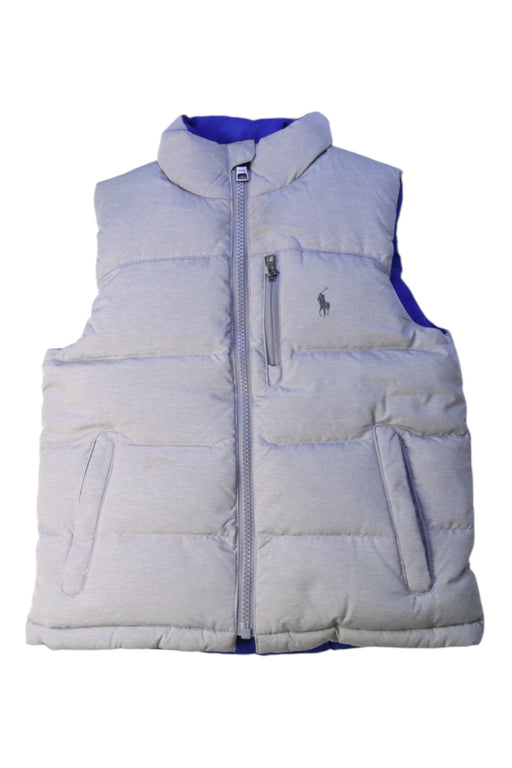 A Grey Outerwear Vests from Polo Ralph Lauren in size 5T for boy. (Front View)