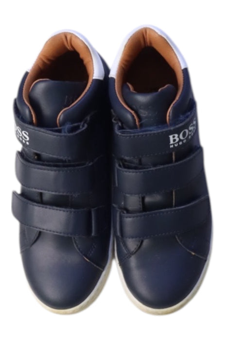 A Navy Sneakers from Boss in size 7Y for boy. (Back View)