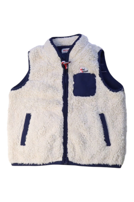 A White Outerwear Vests from Miki House in size 2T for neutral. (Front View)