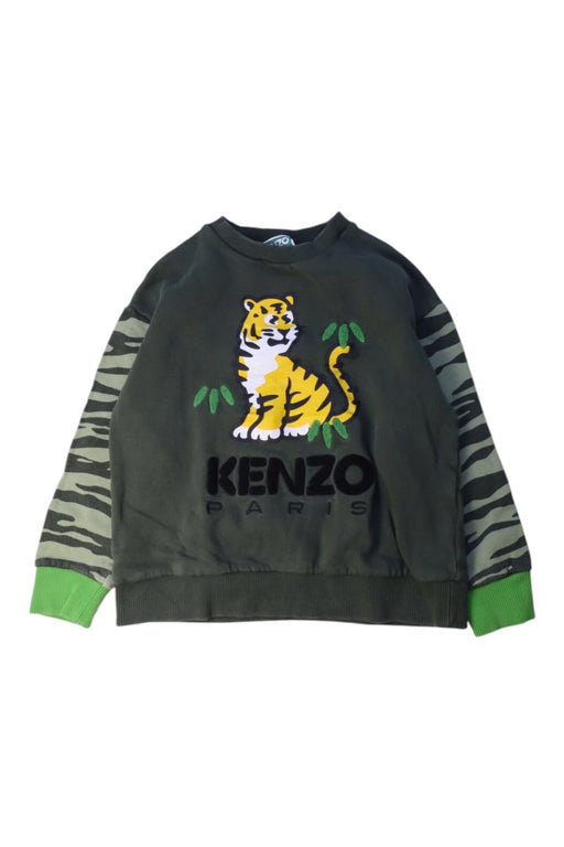 A Green Crewneck Sweatshirts from Kenzo in size 6T for boy. (Front View)