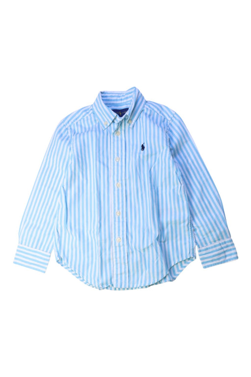 A Blue Long Sleeve Shirts from Ralph Lauren in size 4T for boy. (Front View)