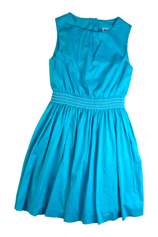 A Teal Sleeveless Dresses from Jacadi in size 8Y for girl. (Front View)