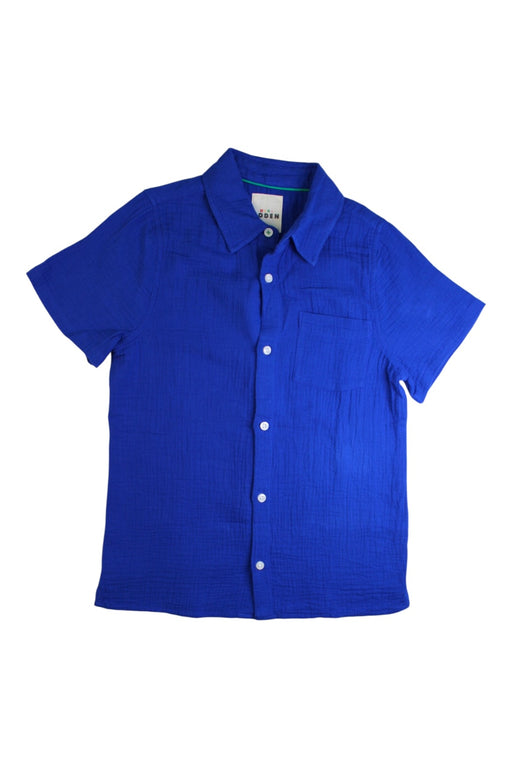 A Blue Long Sleeve Shirts from Boden in size 11Y for boy. (Front View)