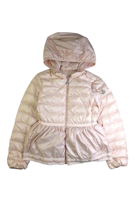 A Peach Puffer/Quilted Coats & Outerwear from Moncler in size 10Y for girl. (Front View)
