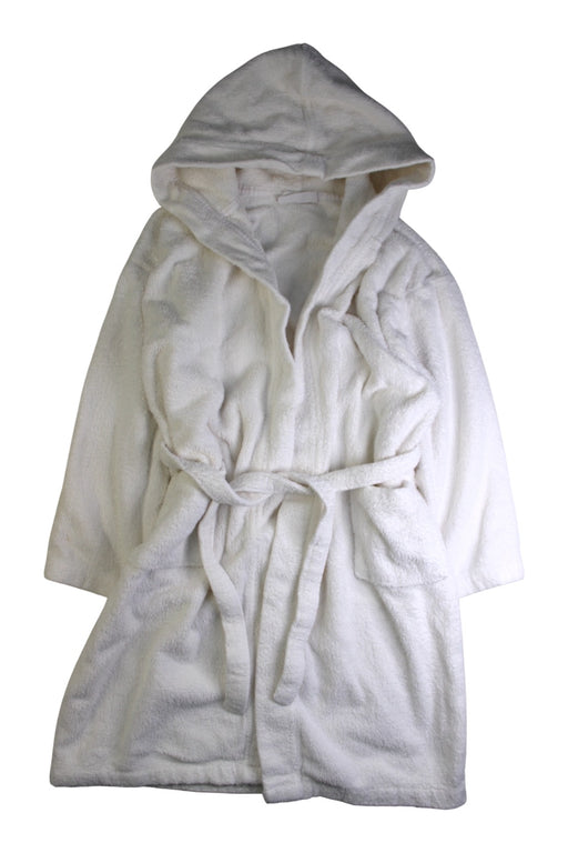 A White Bathrobes from The Little White Company in size 9Y for neutral. (Front View)