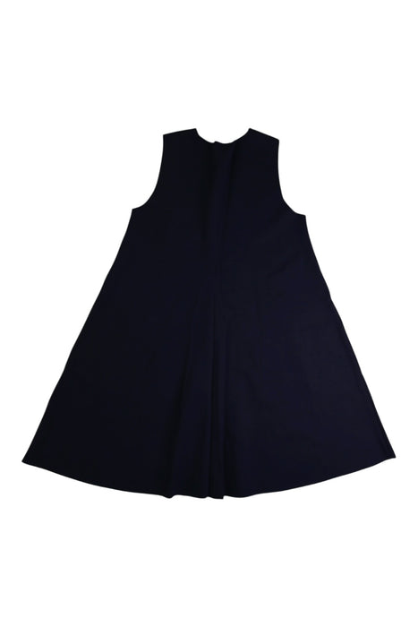 A Navy Sleeveless Dresses from Il Gufo in size 8Y for girl. (Back View)