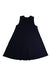 A Navy Sleeveless Dresses from Il Gufo in size 8Y for girl. (Back View)