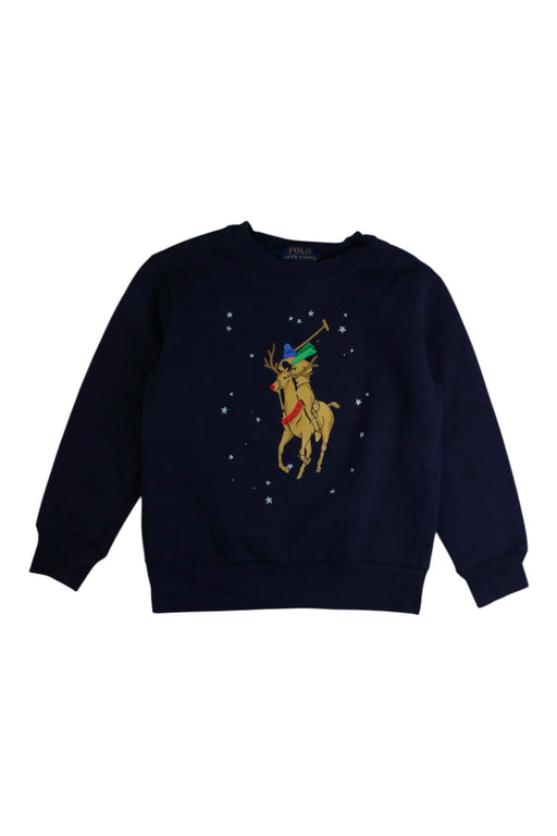A Navy Sweatshirts from Polo Ralph Lauren in size 4T for boy. (Front View)