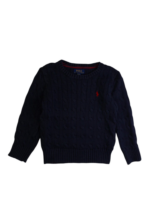 A Navy Knit Sweaters from Polo Ralph Lauren in size 4T for boy. (Front View)