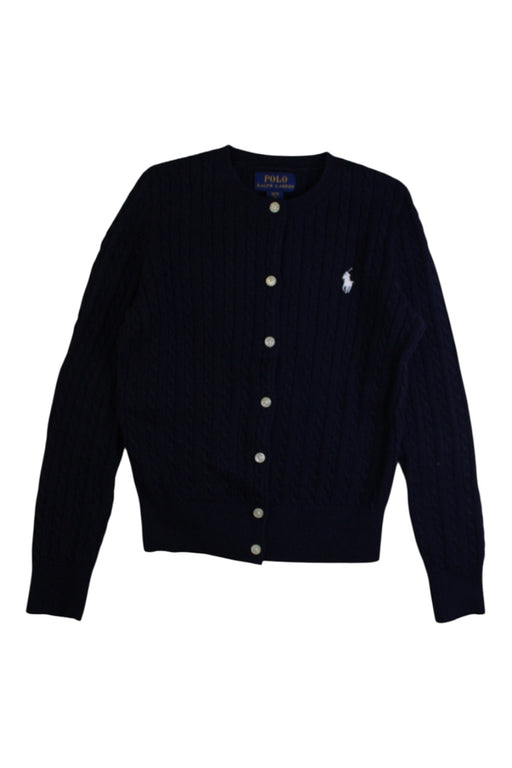 A Navy Cardigans from Polo Ralph Lauren in size 7Y for girl. (Front View)