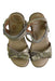 A Gold Sandals from Stride Rite in size 7Y for girl. (Back View)