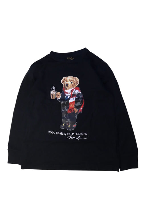 A Black Crewneck Sweatshirts from Polo Ralph Lauren in size 8Y for boy. (Front View)