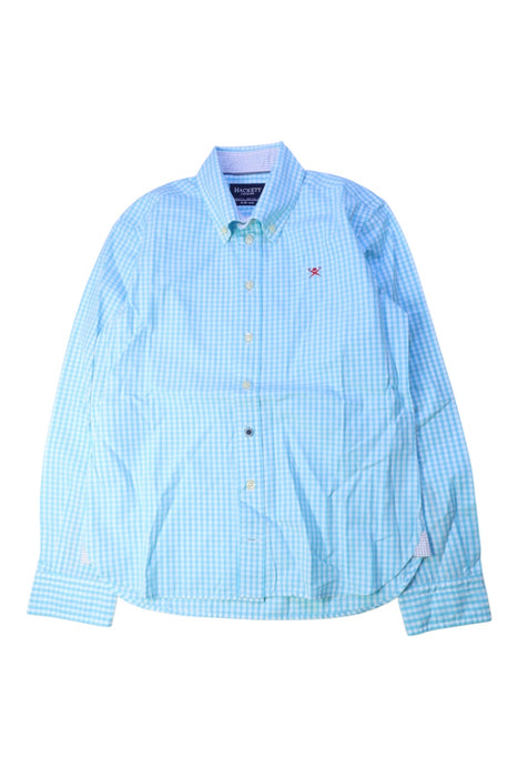 A Blue Long Sleeve Shirts from Hackett in size 9Y for boy. (Front View)