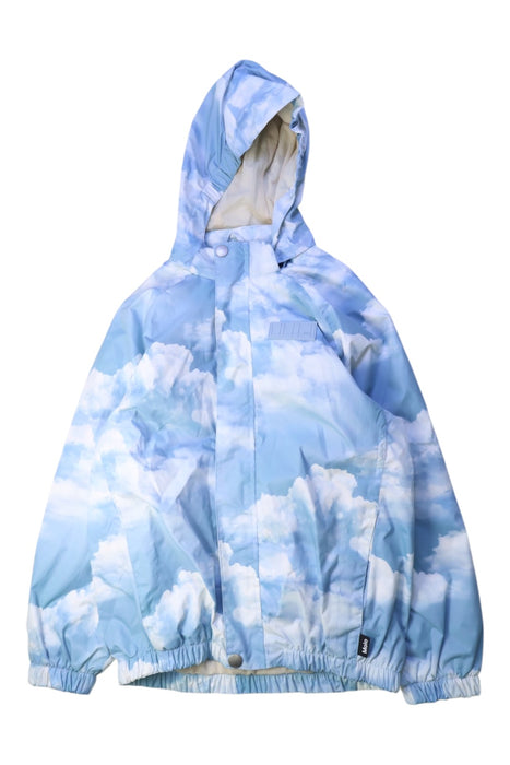 A Blue Rain Jackets from Molo in size 9Y for boy. (Front View)