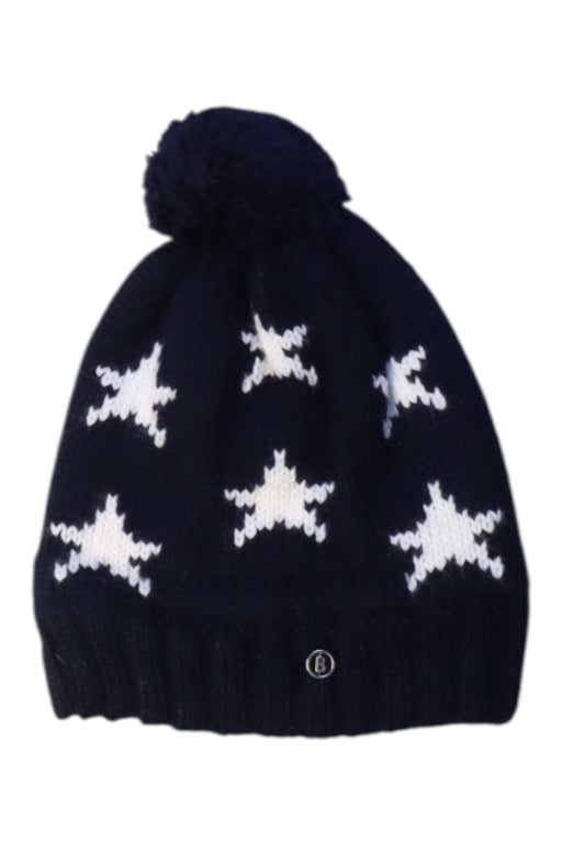 A Navy Winter Hats from Bogner in size 3T for neutral. (Front View)