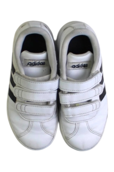 A White Sneakers from Adidas in size 5T for boy. (Back View)