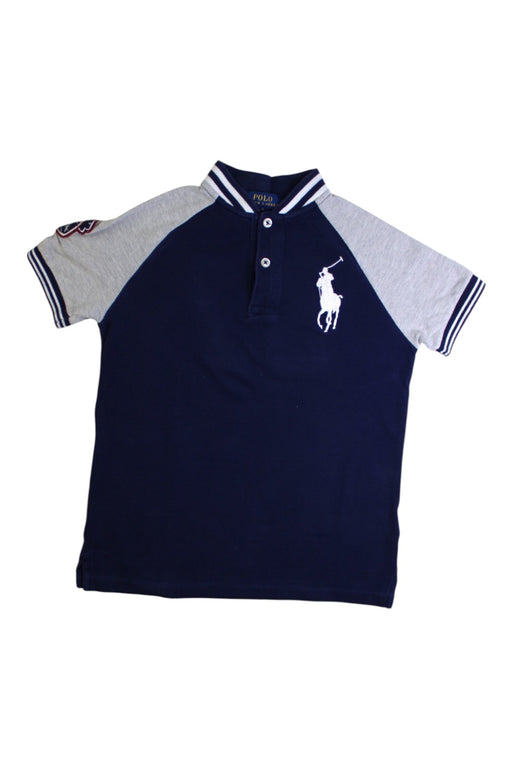 A Navy Short Sleeve Polos from Polo Ralph Lauren in size 6T for boy. (Front View)