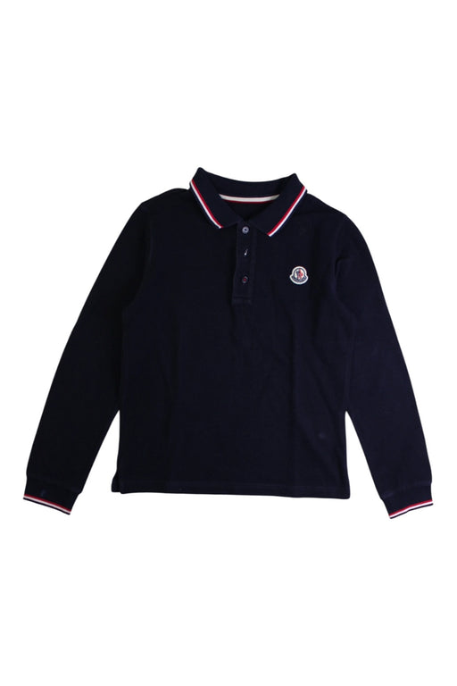 A Navy Long Sleeve Polos from Moncler in size 8Y for boy. (Front View)