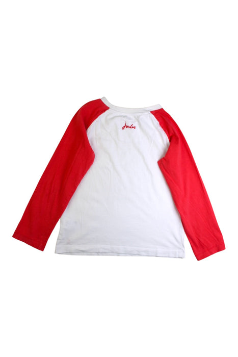 A Red Long Sleeve Tops from Joules in size 7Y for boy. (Back View)