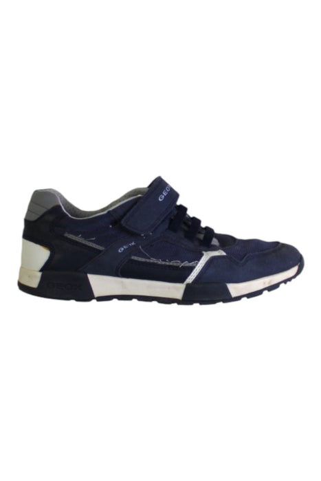 A Blue Sneakers from Geox in size 11Y for boy. (Front View)
