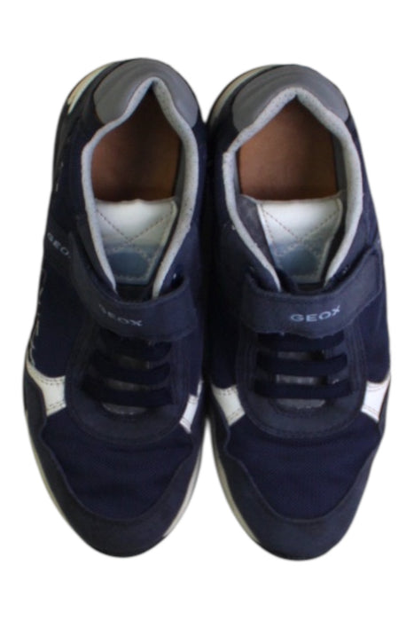 A Blue Sneakers from Geox in size 11Y for boy. (Back View)
